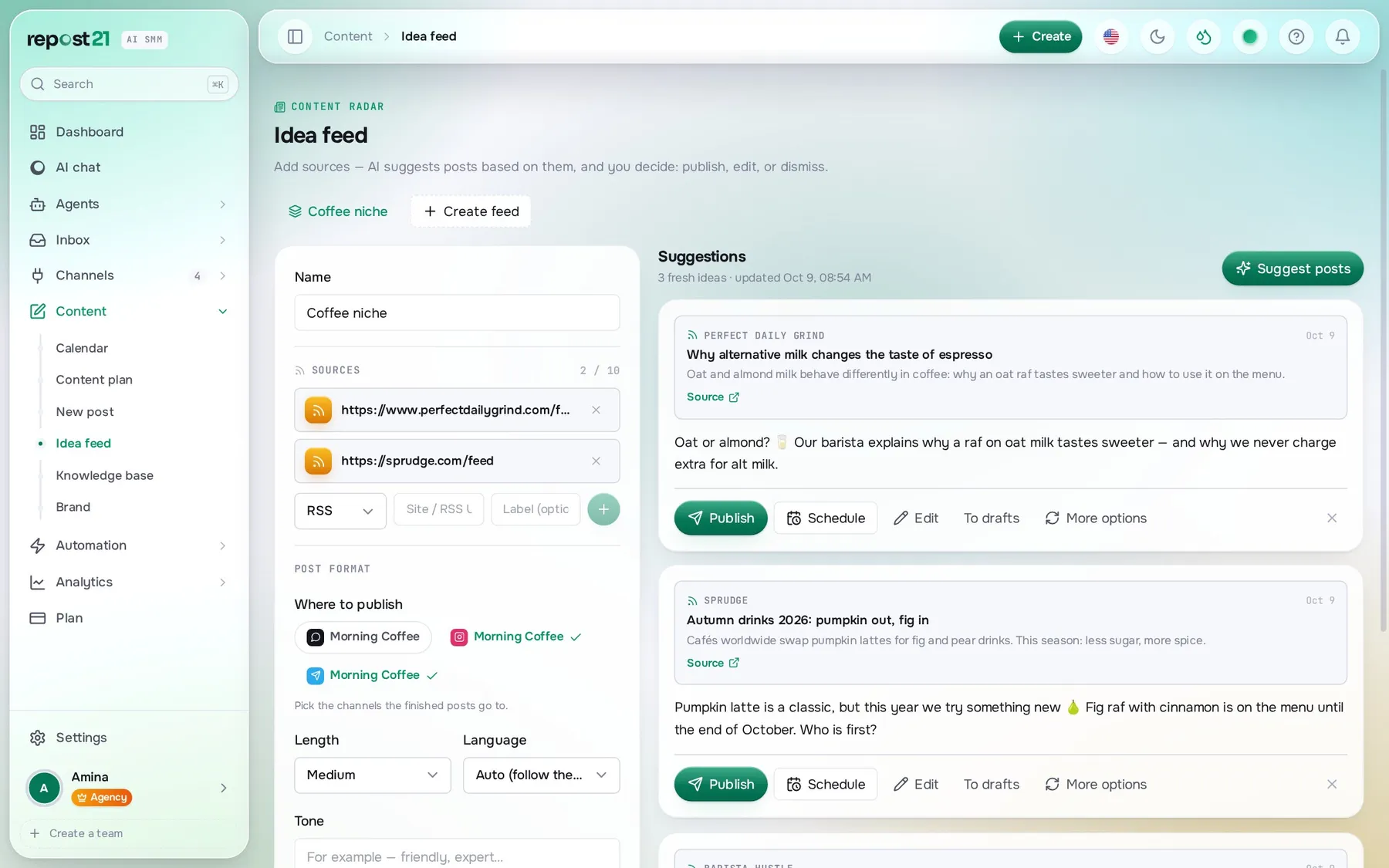 Idea feed